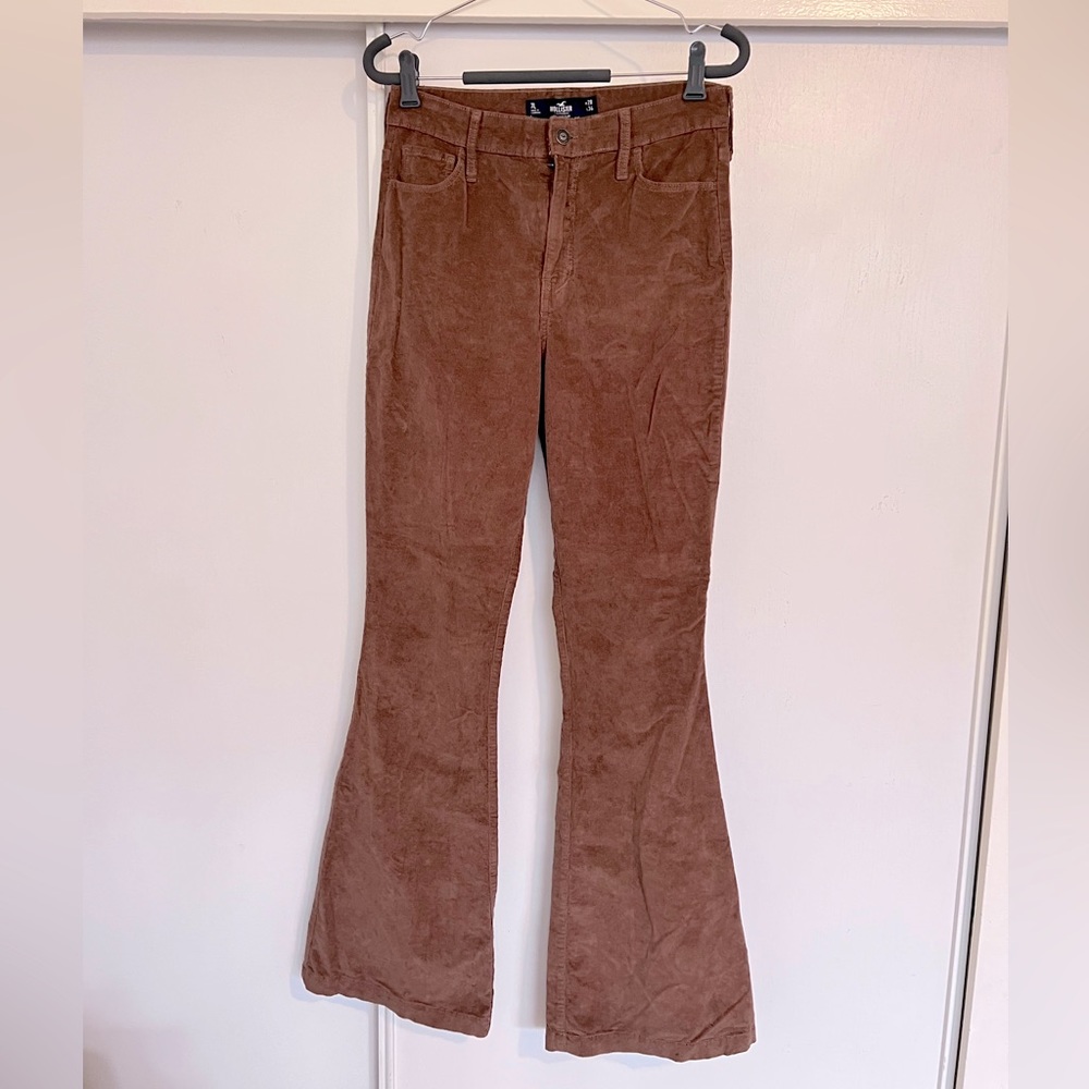 Hollister corduroy high rise flair pant